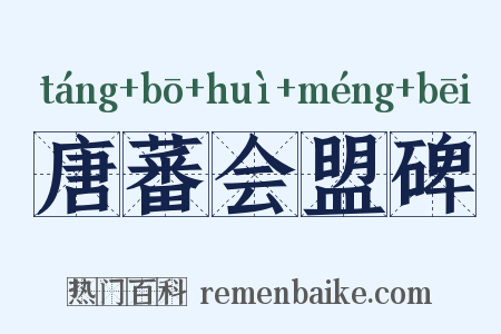 唐蕃会盟碑是什么意思的图片
